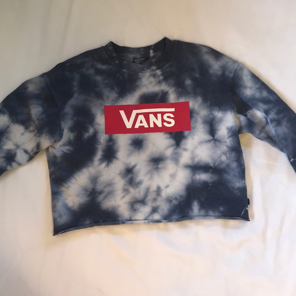 Rare vans crop top tie dye hoodie